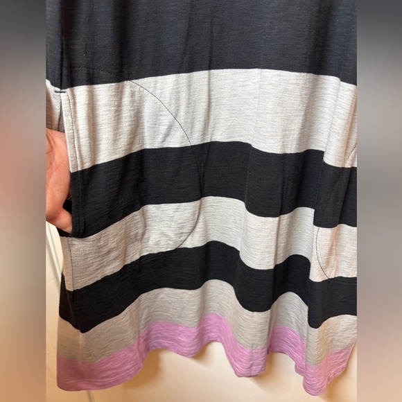 NWT ATM Anthony Thomas Melillo Striped Cotton Shift Sleeveless Mini Dress Medium - Picture 5 of 12